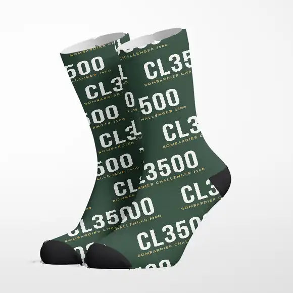 Bombardier Challenger 3500 - Socks - Alpine Green