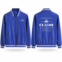 Thumbnail for Bombardier Challenger 3500 Stylish Jackets - Baseball Collar - Heritage - Royal Blue