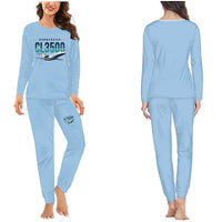 Thumbnail for Bombardier Challenger 3500 - Women Pajamas - Original Chest - Light Blue