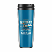 Thumbnail for Bombardier Challenger 600 - Cartoon + Name - Plastic (No Holder) - Light Blue