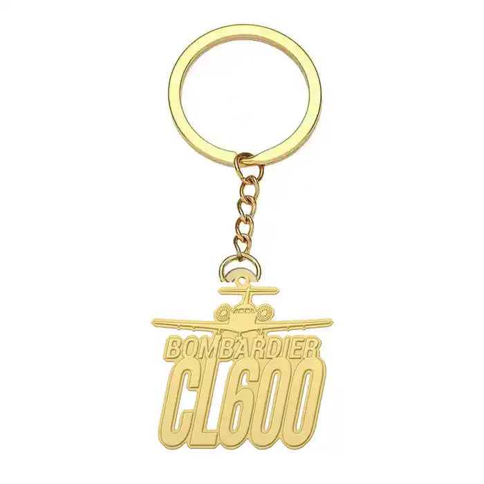 Bombardier Challenger 600 - Hollow Key Chain - Heritage - Gold