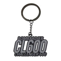 Thumbnail for Bombardier Challenger 600 - Hollow Key Chain - Tag - Black