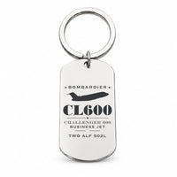 Thumbnail for Bombardier Challenger 600 - Key Chain - Heritage - Silver