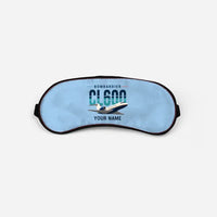 Thumbnail for Bombardier Challenger 600 - Original + Name - Sleep Mask - Light Blue