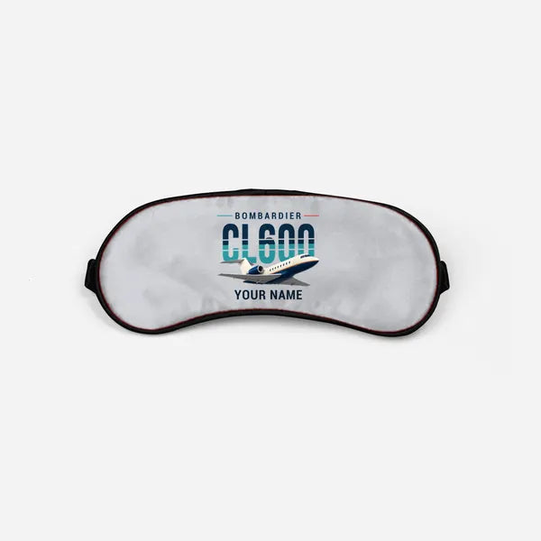 Bombardier Challenger 600 - Original + Name - Sleep Mask - Light Gray