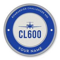 Thumbnail for Bombardier Challenger 600 Patches - Circle + Name - Royal White