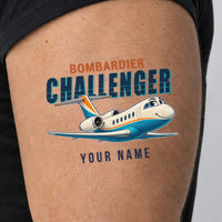 Thumbnail for Bombardier Challenger 600 - Tattoo - Cartoon + Name - Man