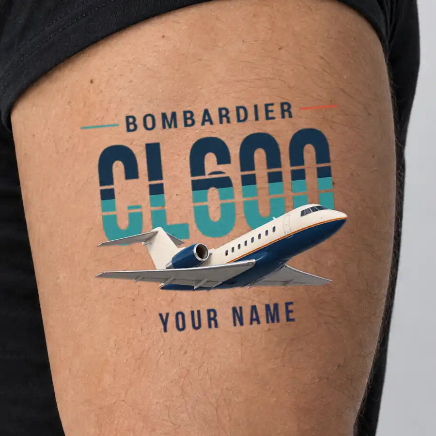 Bombardier Challenger 600 - Tattoo - Original + Name - Man