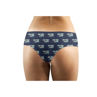 Thumbnail for Bombardier Challenger 600 - Women Panties - Cartoon Pattern - Navy Blue - Back