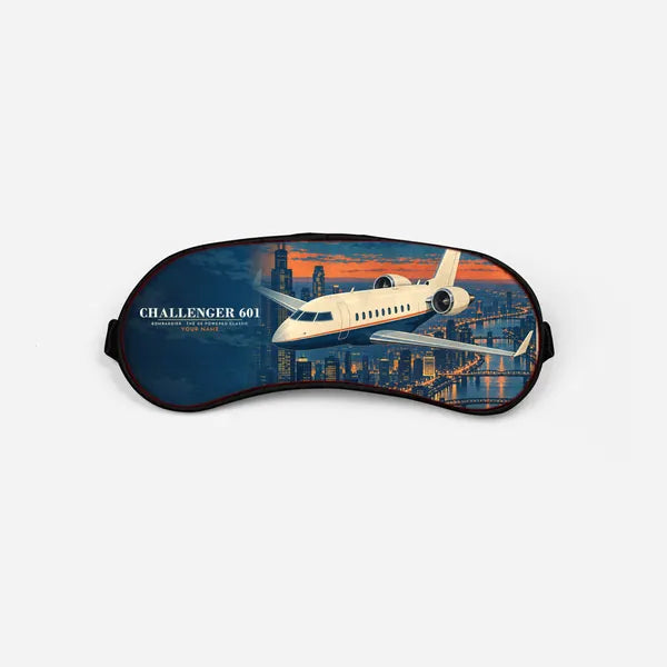Bombardier Challenger 601 - 3D + Name - Sleep Mask - Full Print