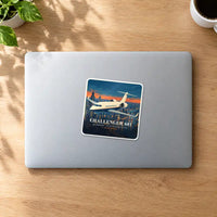 Thumbnail for Bombardier Challenger 601 - 3D + Name - Square Sticker - MacBook