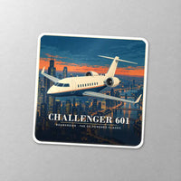 Thumbnail for Bombardier Challenger 601 - 3D - Square Sticker - Close-up