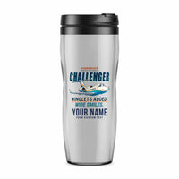 Thumbnail for Bombardier Challenger 601 - Cartoon + Name - Plastic (No Holder) - Light Gray