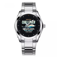 Thumbnail for Bombardier Challenger 601 - Cartoon + Name - Stainless Steel Band - For Men