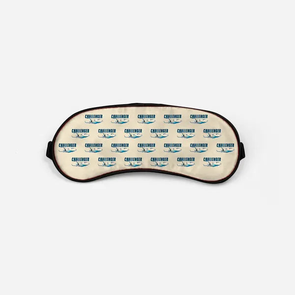 Bombardier Challenger 601 - Cartoon Pattern - Sleep Mask - Beige