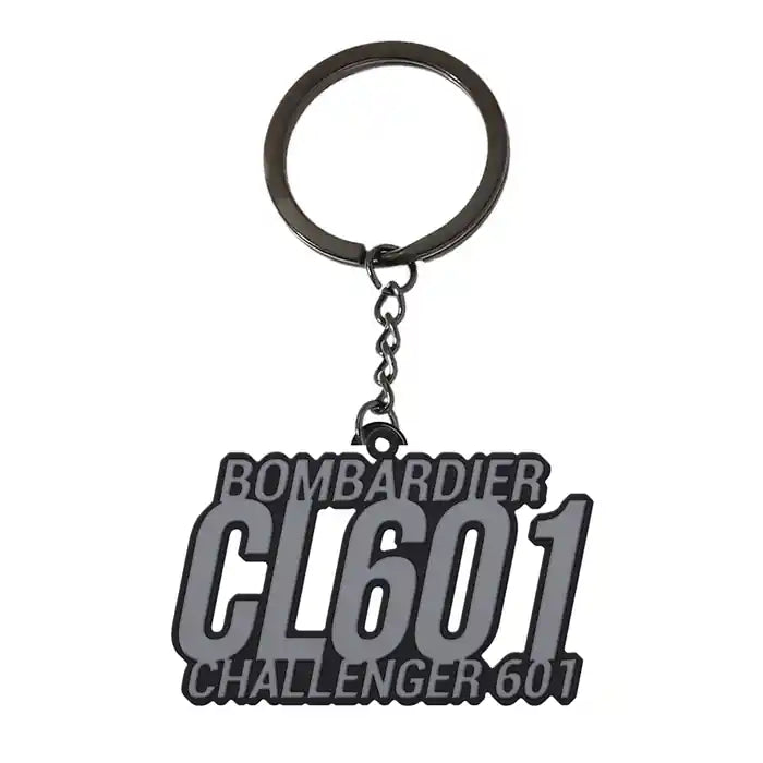 Bombardier Challenger 601 - Hollow Key Chain - Tag - Black