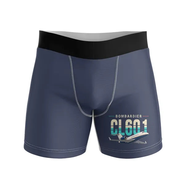 Bombardier Challenger 601 - Men Boxers - Original - Navy Blue