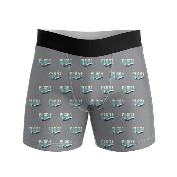 Bombardier Challenger 601 - Men Boxers - Original Pattern - Gray