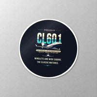 Thumbnail for Bombardier Challenger 601 - Original - Circle Sticker - Close-up