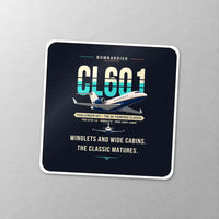 Thumbnail for Bombardier Challenger 601 - Original - Square Sticker - Close-up