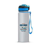 Thumbnail for Bombardier Challenger 601 - Sports Kettle - Cartoon + Name - Light Gray