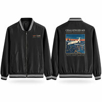 Thumbnail for Bombardier Challenger 601 Stylish Jackets - Baseball Collar - Poster - Black