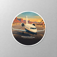 Thumbnail for Bombardier Challenger 604 - 3D - Circle Sticker - Close-up