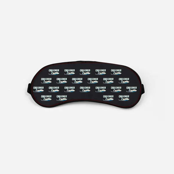 Bombardier Challenger 604 - Cartoon Pattern - Sleep Mask - Black