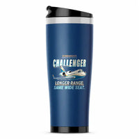 Thumbnail for Bombardier Challenger 604 - Cartoon - Stainless Steel (No Holder) - Blue