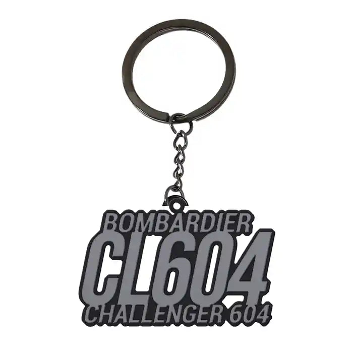 Bombardier Challenger 604 - Hollow Key Chain - Tag - Black