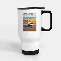 Thumbnail for Bombardier Challenger 604 - Poster - Stainless Steel with Holder - White