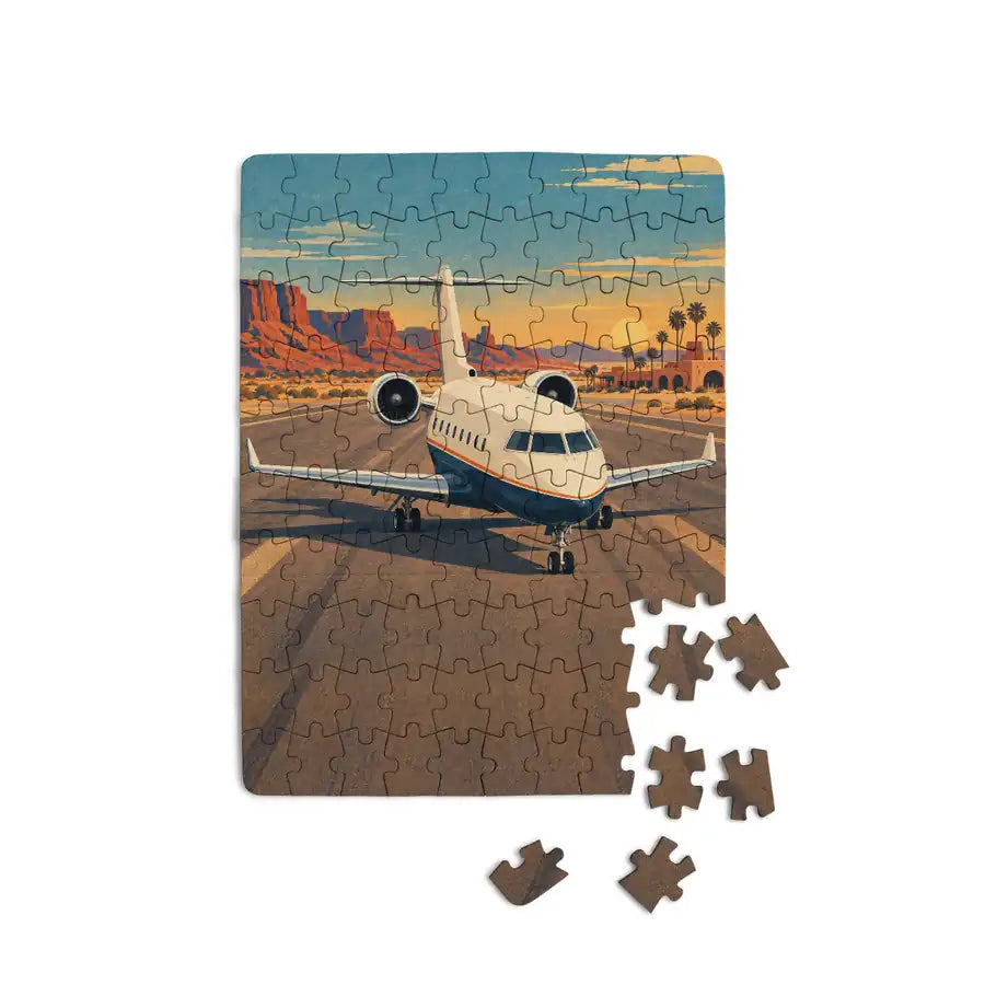 Bombardier Challenger 604 - Vertical - Canvas Puzzle