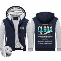 Thumbnail for Bombardier Challenger 604 Zipped Sweatshirts - Original - Navy & Gray