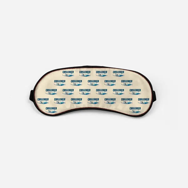 Bombardier Challenger 605 - Cartoon Pattern - Sleep Mask - Beige
