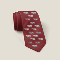 Thumbnail for Bombardier Challenger 605 - Cartoon Pattern - Tie - Dark Red