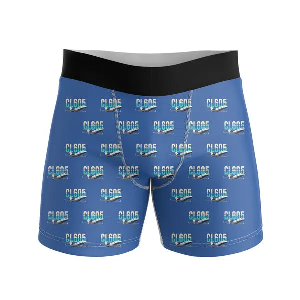 Bombardier Challenger 605 - Men Boxers - Original Pattern - Blue