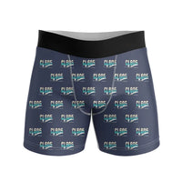 Thumbnail for Bombardier Challenger 605 - Men Boxers - Original Pattern - Navy Blue