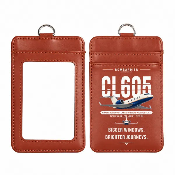 Bombardier Challenger 605 - Original - ID Card Holder - Light Brown