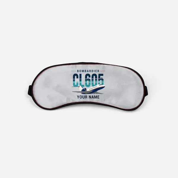 Bombardier Challenger 605 - Original + Name - Sleep Mask - Light Gray