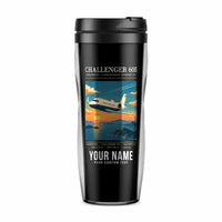Thumbnail for Bombardier Challenger 605 - Poster + Name - Plastic (No Holder) - Black