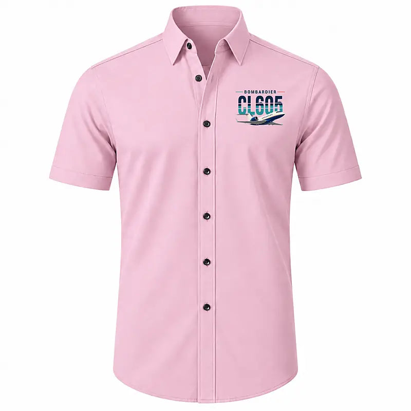 Bombardier Challenger 605 - Short Sleeve Shirt - Original - Pink