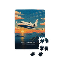 Thumbnail for Bombardier Challenger 605 - Vertical + Text - Canvas Puzzle