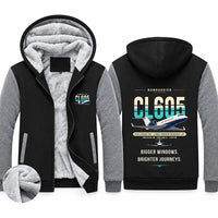 Thumbnail for Bombardier Challenger 605 Zipped Sweatshirts - Original - Black & Gray