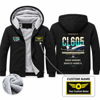 Thumbnail for Bombardier Challenger 605 Zipped Sweatshirts - Original + Name - Black