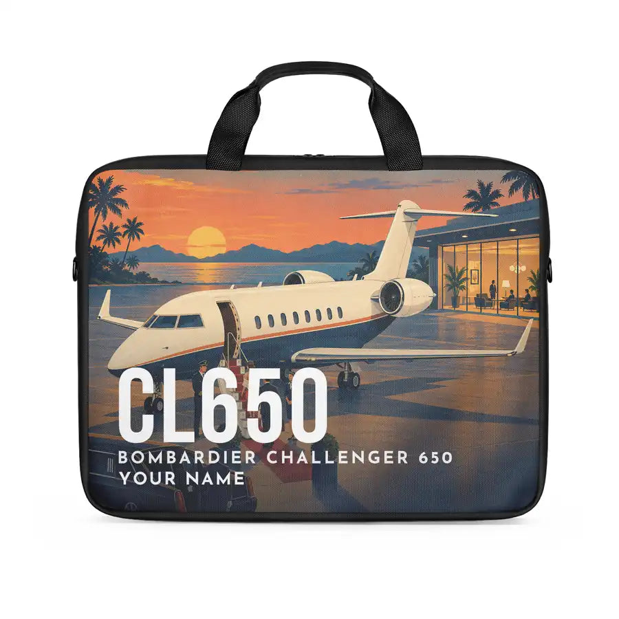 Bombardier Challenger 650 - Laptop Bag + Name