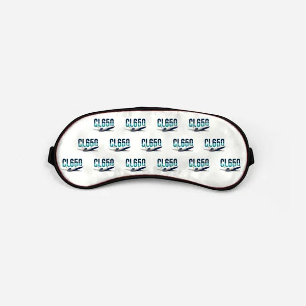 Bombardier Challenger 650 - Original Pattern - Sleep Mask - White