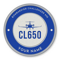 Thumbnail for Bombardier Challenger 650 Patches - Circle + Name - Royal White