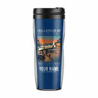 Thumbnail for Bombardier Challenger 650 - Poster + Name - Plastic (No Holder) - Blue