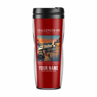 Thumbnail for Bombardier Challenger 650 - Poster + Name - Plastic (No Holder) - Red