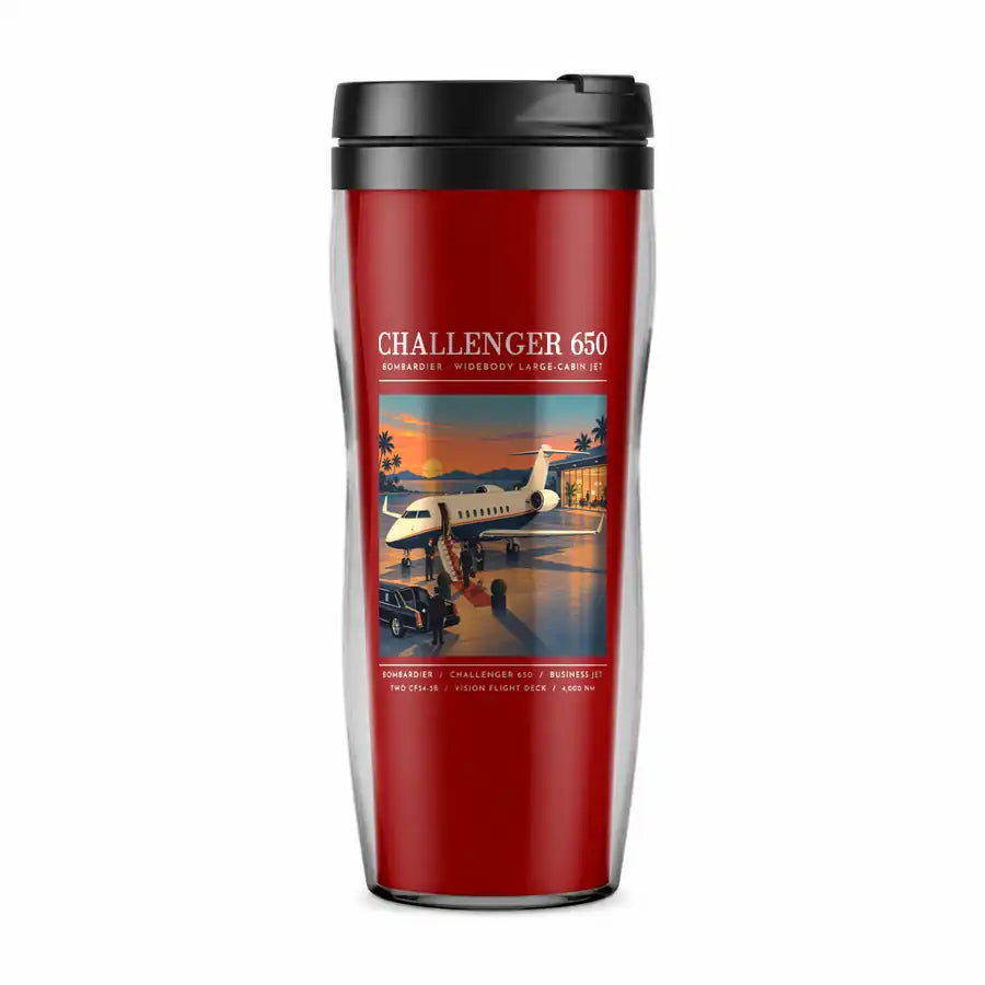 Bombardier Challenger 650 - Poster - Plastic (No Holder) - Red